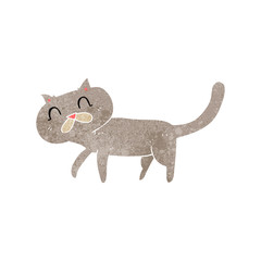 Obraz na płótnie Canvas retro cartoon cat