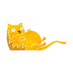 retro cartoon fat cat