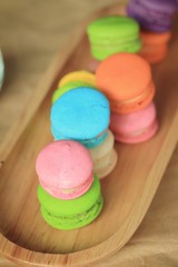 traditional french colorful macaroons
