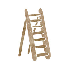 retro cartoon ladder