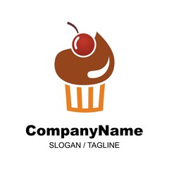 cupcake logo icon Vector