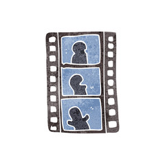 retro cartoon film strip