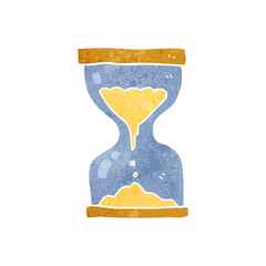 retro cartoon sand timer hourglass