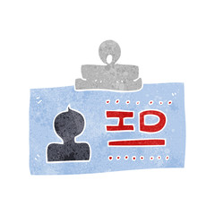 retro cartoon ID badge