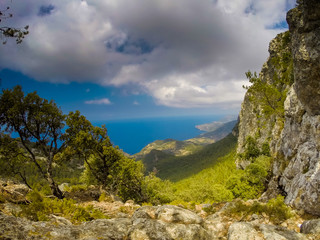 Rocky beaches on the northern part of Mallorca island, Spain.