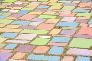 Background of colorful cement block