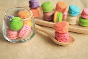 traditional french colorful macaroons