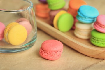traditional french colorful macaroons