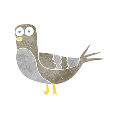 retro cartoon pigeon