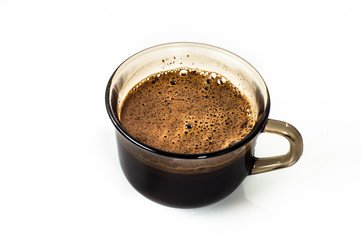 Cup of coffee isolated on a white background