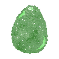 retro cartoon avocado