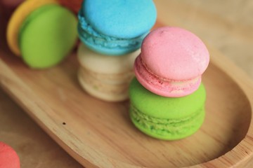traditional french colorful macaroons