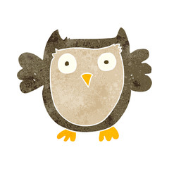 retro cartoon owl