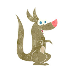 retro cartoon kangaroo