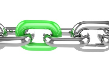 Obraz premium render stainless steel chain