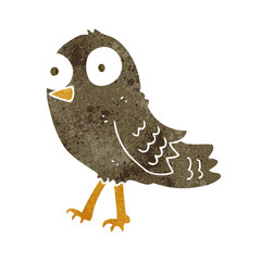 retro cartoon bird