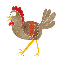 retro cartoon chicken