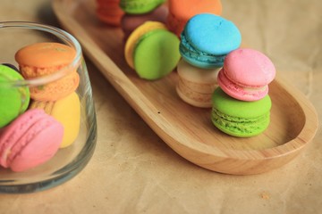 traditional french colorful macaroons