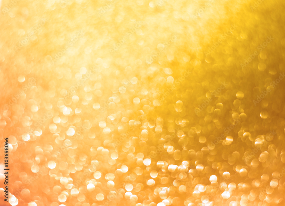 Aufkleber blurred background, gold sparkling bokeh abstract light backgrou