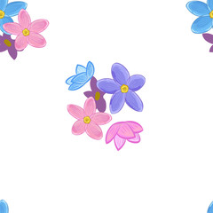 Obraz premium Seamless forget-me-not pattern