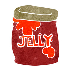 retro cartoon jar of jelly