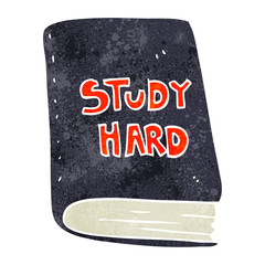 retro cartoon study book