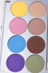 eyeshadow set for a make up isolated