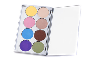eyeshadow set for a make up isolated