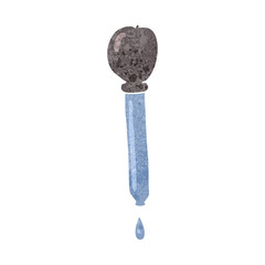 retro cartoon pipette dripping
