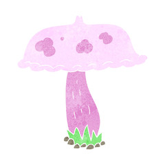 retro cartoon mushroom