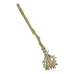 retro cartoon broomstick