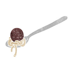 retro cartoon meatball