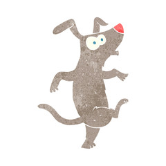retro cartoon dancing dog