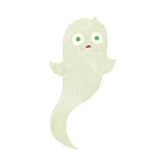 retro cartoon halloween ghost