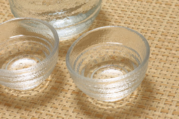 Japanese Sake , Sake cup close up