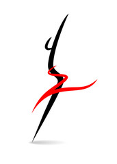 Stylized female silhouette