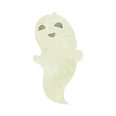 retro cartoon halloween ghost