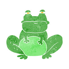 retro cartoon frog