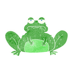 retro cartoon frog