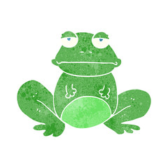 retro cartoon frog