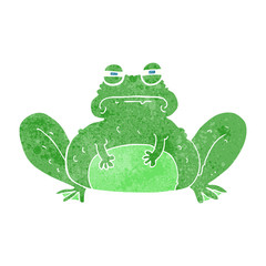 retro cartoon frog