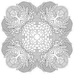 Black and white mandala.