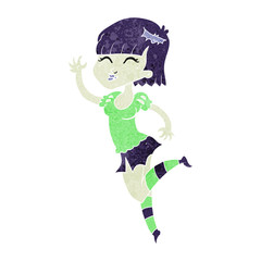 retro cartoon vampire girl