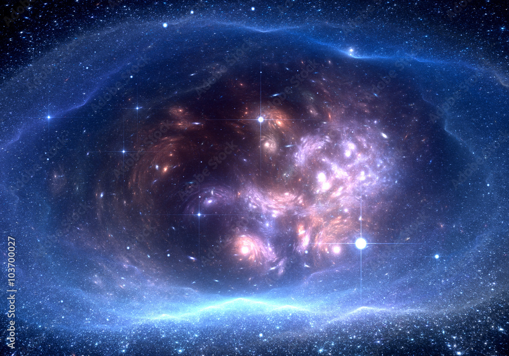 Canvas Prints space background with nebula and stars