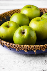 Ripe green apples