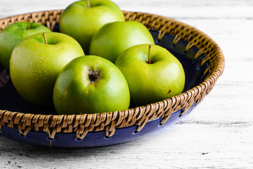 Ripe green apples