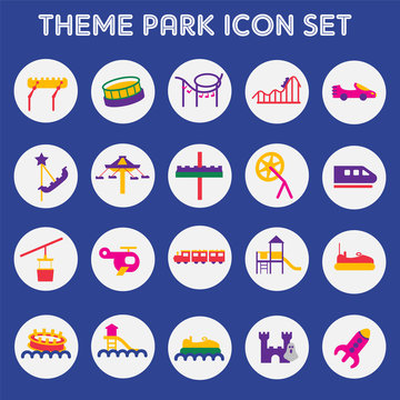 Icon set theme park 