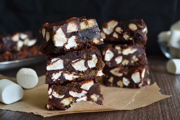 Chocolate Fudge with raisins, nuts and marshmallow