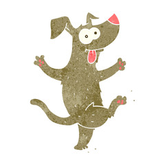 retro cartoon dancing dog