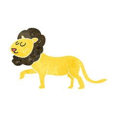 retro cartoon lion